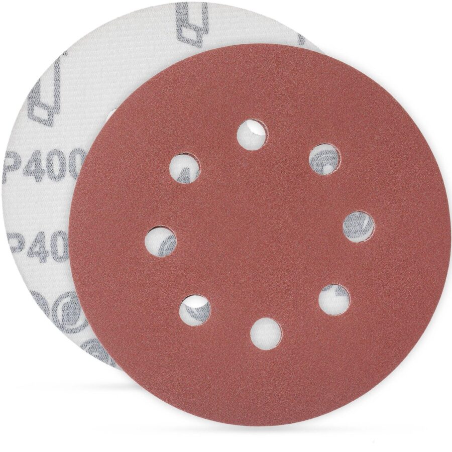 YoiYee 400 Grit Sanding Discs 125mm 8 Hole Orbital Sandpaper 20 Pack