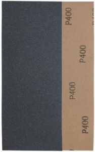 YoiYee Wet & Dry Sanding Paper Sheets, 230 X 93 mm, Grit Size: 400, Silicon Carbide Abrasive, Waterproof Backing Paper, Pack of 10