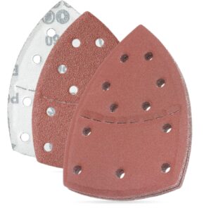 YoiYee 20Pcs Mouse Detail Sandpaper, P60-P220 Triangle Sander Sheets