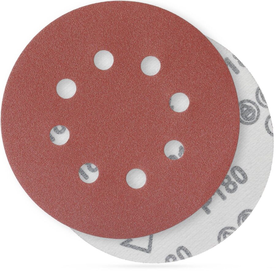 YoiYee 180 Grit Sanding Discs 125mm 8 Hole Orbital Sandpaper 20 Pack